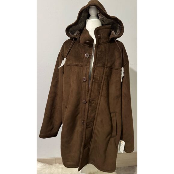 Sergio Benini NWTMen’s faux leather super soft heavy winter coat XL - Picture 1 of 10